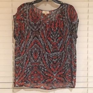 Sheer blouse - short sleeve